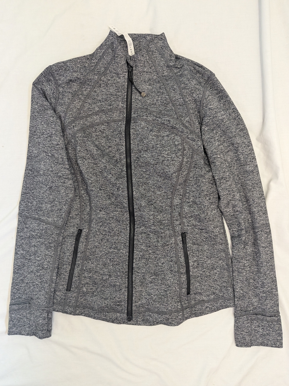 LULULEMON HBLK Heathered Dark Grey Cottony Soft Define Jacket 16